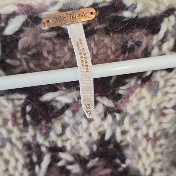 Free People Sweater Kimono Wrap Luxe Knit Long Cardigan Short Sleeve Sz XS - Picture 2 of 10